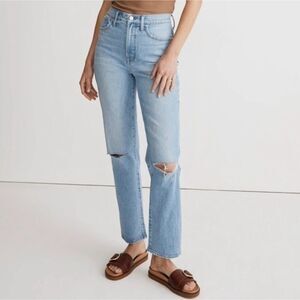 Madewell The Perfect Vintage Straight Jeans Blue 23